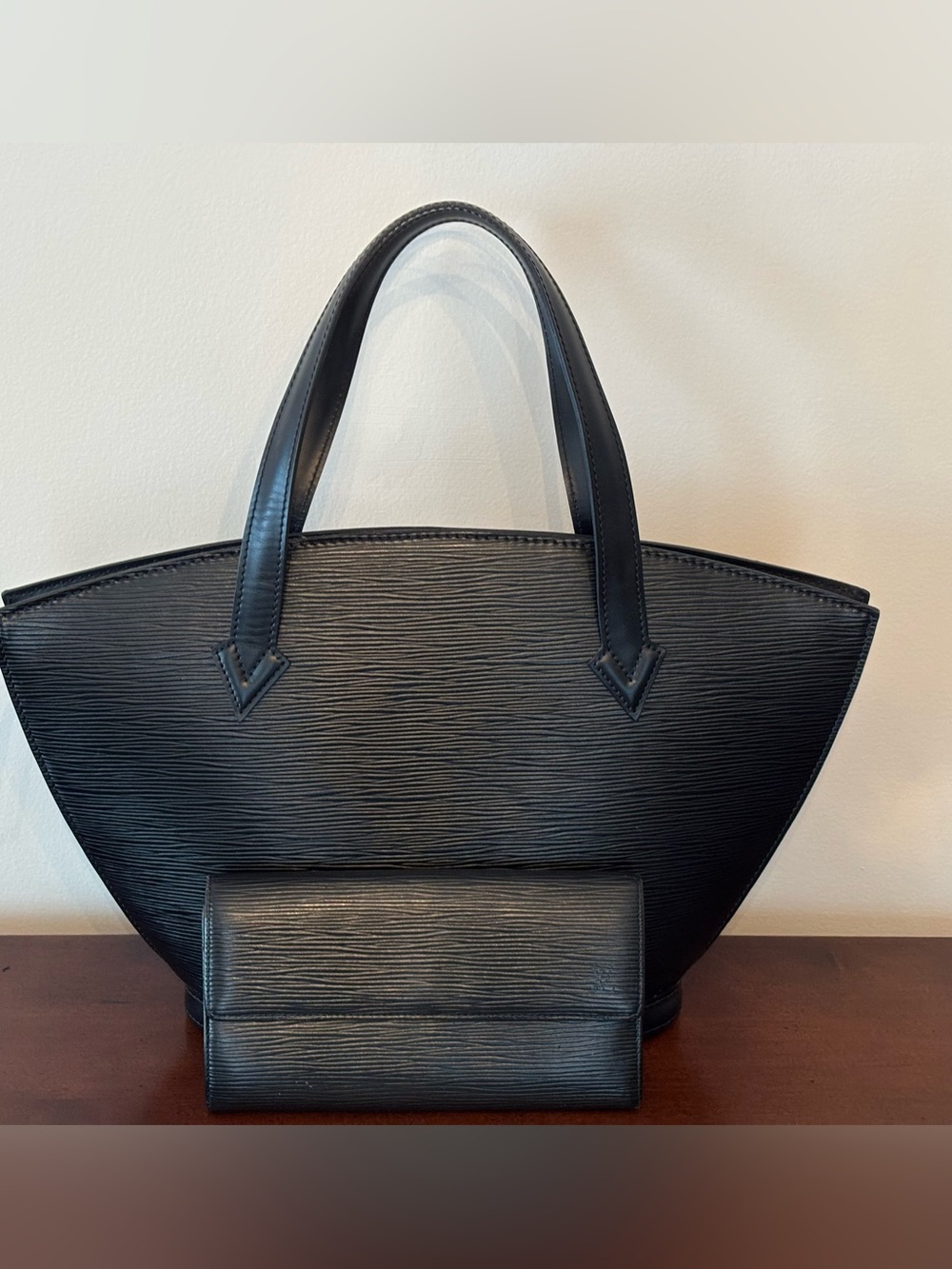 Bundle of Two a LV Epi Leather Tote and Matching Snap Wallet